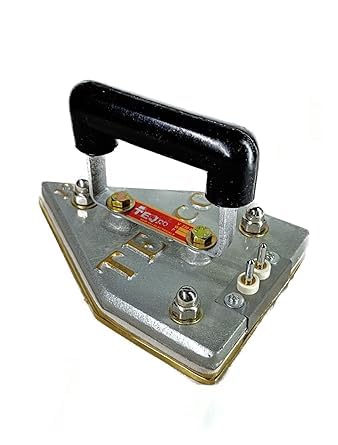 Tejco laundry iron 10 pound [4.5 kg] brass base [WJ-96] with wire lead and connector