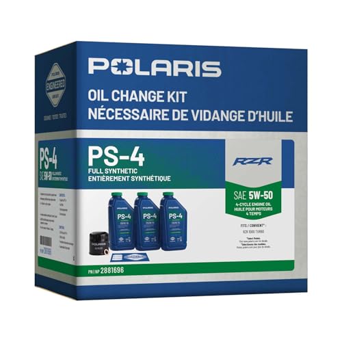 Polaris PS4 Oil Change Kit for Select RZR Models, Incl Oil, Filter -2881696 - image 4