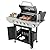 Jaxenor 4-Burners Propane Gas Grill with Side Burner & Thermometer, Stainless Steel Propane Grill for Outdoor BBQ and Camping, Patio Backyard Barbecue, 42000 BTU Output