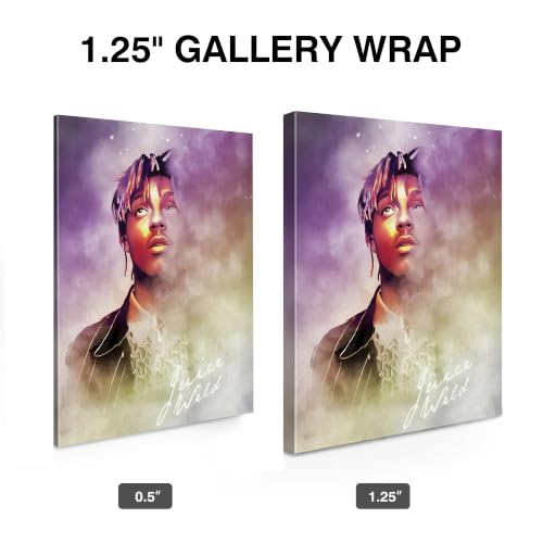 Image of Juice WRLD Canvas Wall Art, Rapper Collage Poster Print, Hip Hop Music Artwork for Bedroom Studio Gaming Room Decor, Vibrant Album Cover Picture Print Framed Music Wall Painting 16X20 inch