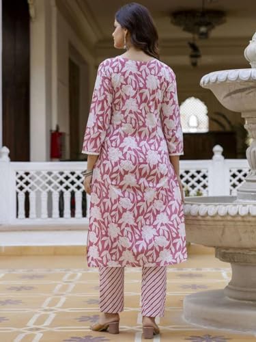 Image of PARTHVI Women Straight Floral Printed Kurta and Pant Set with Dupatta | Ethnic Set | Dupatta Set | Suit Set | Kurta Set | Wedding Suit Set