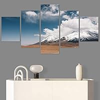 SIGNWIN 5 Panel Canvas Wall Art Mountainscape for Home Decorations Ready to Hang - 60