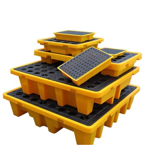 Générique Bac de rétention Robuste pour fûts d'huile - Plateforme modulaire étanche pour Le Stockage Industriel, la sécurité Chimique et la Protection de l'environnement