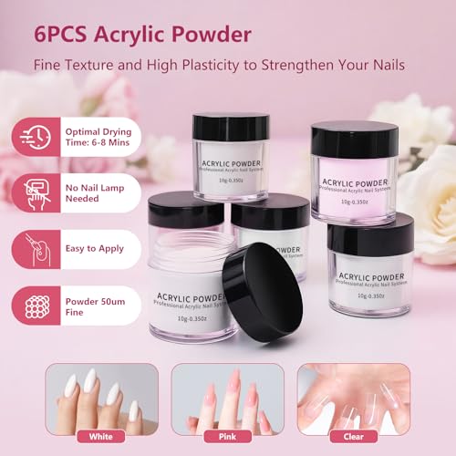 Kit de Acrílico para Uñas con Polvo y Líquido en Bolsa Rosa miniatura 2