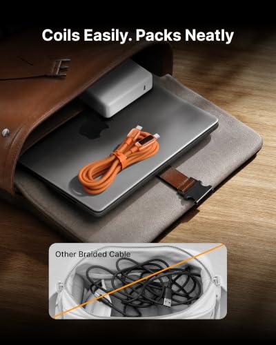 INIU Kabel USB C 240 W, [2 m] wyświetlacz LED, silikonowy przewód do
