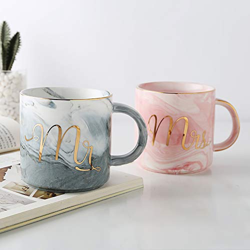Yesland - Tazza da caffè Mr and Mrs, in ceramica