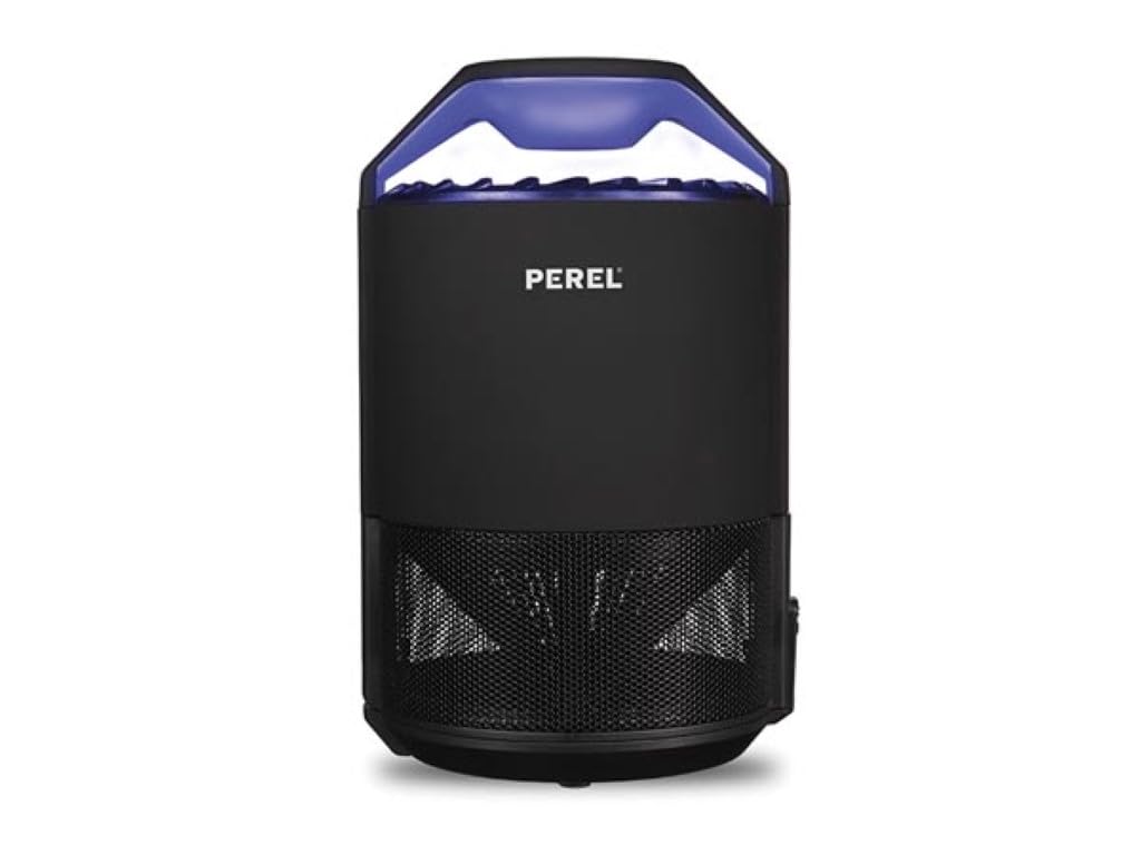 Perel LED-UV Insektenvernichter mit Ventilator, 50 m² Abdeckung, leiser Betrieb, USB-betrieben, kompaktes Gerät für den Innenbereich