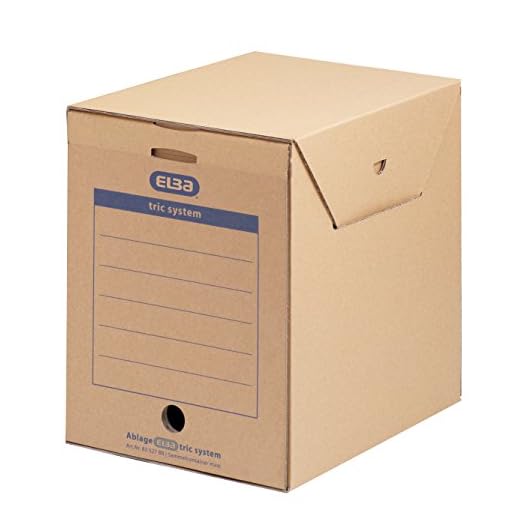 ELBA Sammelcontainer tric system Maxi, 6er Pack, naturbraun