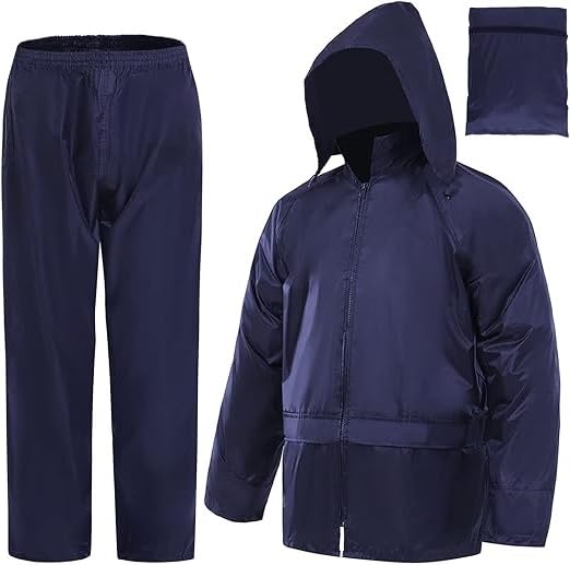 tln Waterproof Raincoat for Men | Lightweight & Durable Rain Jacket with Hood | Windproof & Breathable | Travel-Friendly, Bike & Motorcycle Use | Full-Length Protection | BL21-picture-2