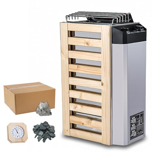 LADECNERHT Poêle De Sauna électrique 220 V 3,6 KW avec Contrôleur Intégré, Adapté Aux Saunas De 150 ​​Pieds Cubes pour La Maison, Les Saunas Vapeur, Les Spas, Les Hôtels Et Les Saunas Secs