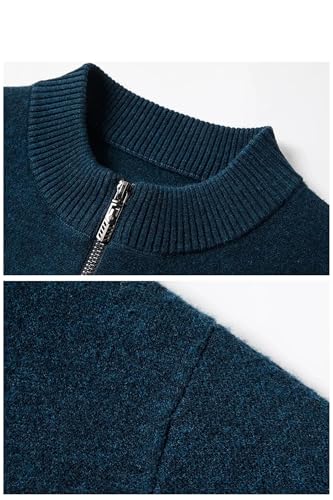 Men's Wool Knit Cardigan Sweater Long Sleeve Zipper Thick Fall Winter Casual Warm Outerwear4