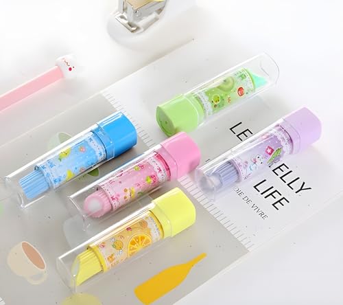 Image of Radiance 12 Pcs Lipstick Shape Erasers for Kids | Non-Toxic Pencil Erasers for Girls, Cute School Stationery & Birthday Return Gift Items (Random Designs & Colors)