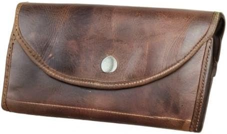 Hide & Drink, Full Grain Leather Snap Clutch Wallet for Women, Money Holder and Card Organizer with Zippered Pouch, Handmade, Bourbon Brown - Image 7