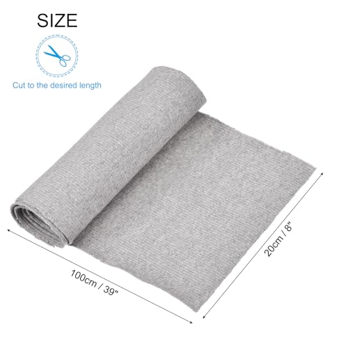 Image of MECCANIXITY 39 inch Elastic Cuffs Ribbed Trims Cotton Fabric Knit Rib Stretch Tape Cuff Sleeve Waistband for Sewing, 8 inch Wide Grey