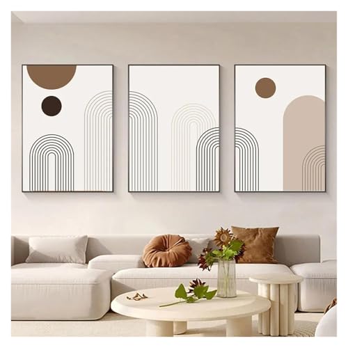 Imprimés de style nordique moderne avec lignes épissées noires - 4