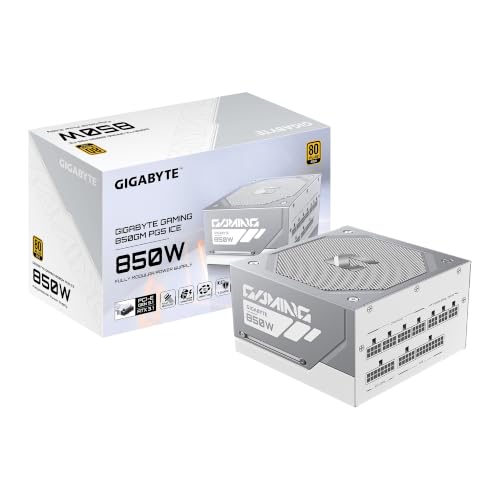 Image of GIGABYTE Gaming 850GM PG5 ICE ATX 3.1 & PCIe 5.1 Ready Fully Modular 850W Power Supply - 80 Plus Gold & Cybenetics Platinum Certified, Dual Color 12V-2x6 Cable, T-Guard, 10 Year Warranty - White