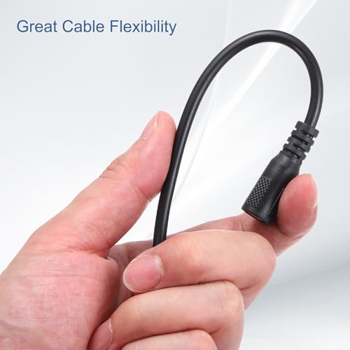 Cable de alimentación CC hembra de 5,5x2,1mm a cable desnudo de 3m 4