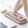 MOFII Mini Wireless Keyboard Mouse Set Round Keycap Multi-Colour Cute Lovely for Girls 84 Key (Multicolor Green)