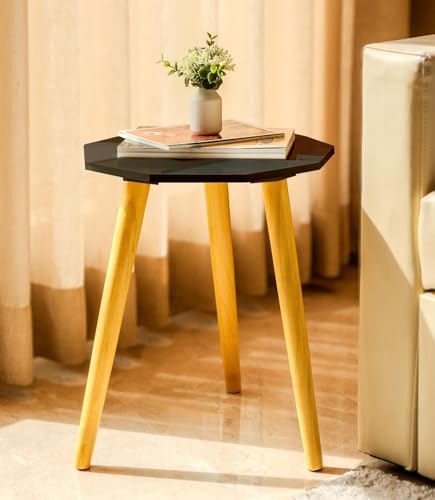 Image of UHUD CRAFTS Home Decor Multipurpose Wooden Coffee Table /Centre Table /Side Table /End Table /Tea Table for Living Room,Bedroom, Balcony & Office - Black