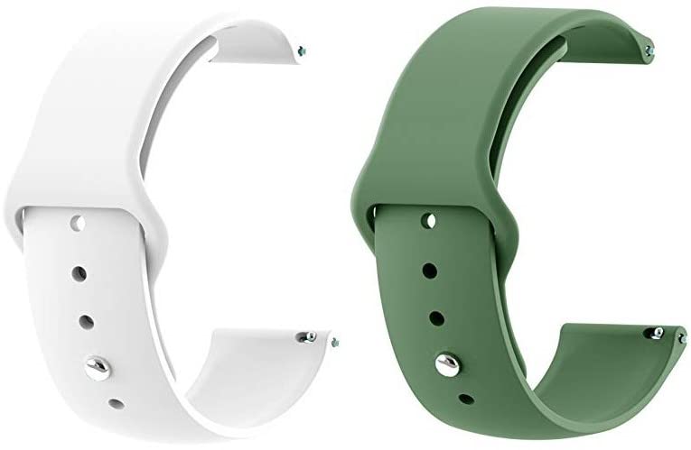 Techmount 20MM Soft Silicone Straps Compatible with Noise X-Fit 1 Amazfit GTS 2 Mini Amazfit Bip Amazfit GTS Galaxy Watch Active 2- Combo Pack of 2 (White-Green) (B0BNQHYCHK) Amazon Price History, Amazon Price Tracker