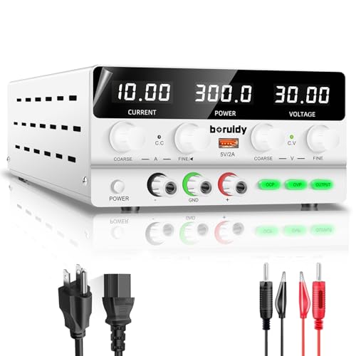 Image of DC Power Supply Variable 30V 10A, 300W Encoder Adjustable Switching Regulated High Precision 4-Digits LED Display 5V /2A USB Port Bench Lab Power Supplies with OCP OVP Output Button