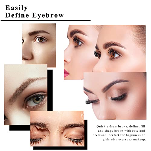KYDA 12 Pcs Eyebrow Pencil Set, Six Colors Brown Series Waterproof Eyebrow Pencil Long Lasting Professional Eyebrow Makeup Pen, with Sharpener