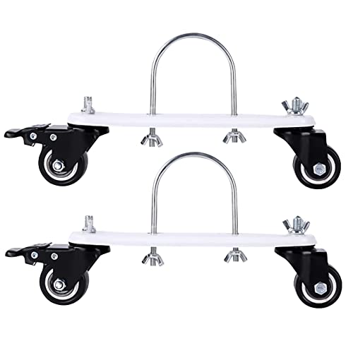 Lot de 2 Pieds pour Chauffages Infrarouges, Chauffage électrique avec Frein, Pieds pour Radiateurs Infrarouges, Pieds de radiateur électrique en Aluminium pour radiateur rempli d'huile (Type A)