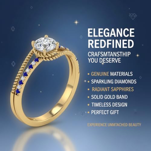 Image of Choose Your Gemstone Rope Split Shank Diamond CZ Ring Yellow Gold Plated Round Shape Split Shank Engagement Ring Minimal Modern Design Birthday Gift Wedding Gift US Size 4 to 12