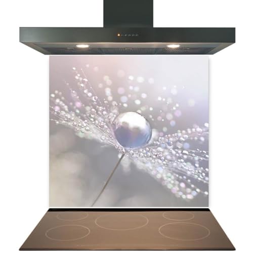 Image of Glass Splashback for Kitchen Toughened Heat Resistant Cooker Tile - Design 2039-60cm (w) x 40cm (h) - No Fixings