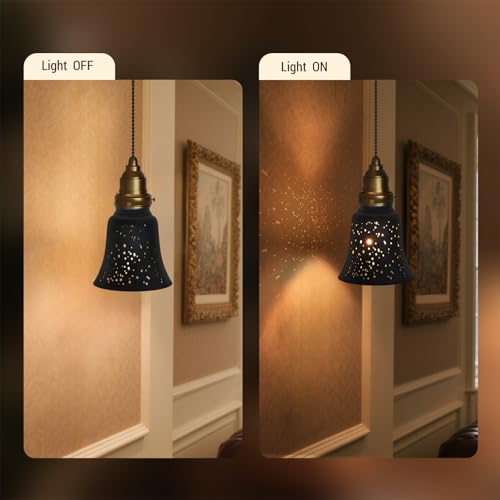 Image of 3 Pack Metal Lamp Shade Small Shades Replacement, Pendant Sconce Shade, Ceiling Fan Light Covers, Laser-Cut Starlight, 2.16 inch Fitter, 4.72 inch Height and 4.72 inch Diameter Chandelier Sconces