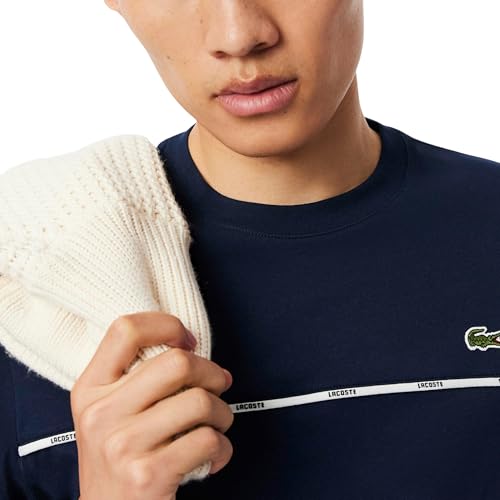 Lacoste Men's Crew Neck Short Sleeve Regular Fit Stiped T-Shirt2