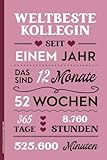 dübel 30 jahre arbeitslos  WELTBESTE KOLLEGIN SEIT EINEM JAHR: Notizbuch A5 liniert Geschenk für beste Kollegin lustige Geschenkidee zum 1 Jahr Jubiläum Arbeit praktisches Buch für Notizen als Schreibbuch und Tagebuch