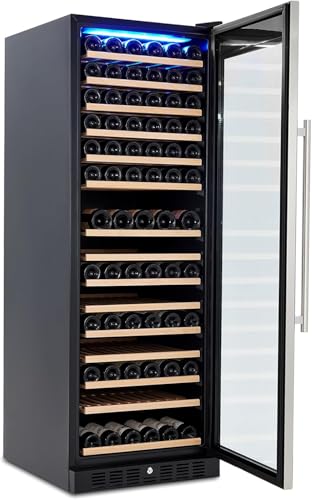 Image of Towallmark Bottles Wine Cooler Refrigerator 177, Freestanding Compressor Wine Fridge 41F-64F Temperature Control Large Wine Cellar, Wine Cooler Refrigerator for Red White Wine, Champagne, Beer