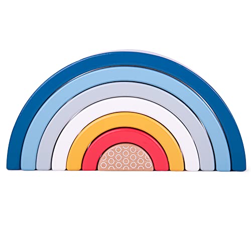 Image of Bigjigs Toys, FSC Certified Rainbow Stacker Arches, Wooden Toys, Wooden Stacking Toys, Montessori Toys, Stacking Toy, Toddler Toys, Baby Toys, Wooden Rainbow Stacker