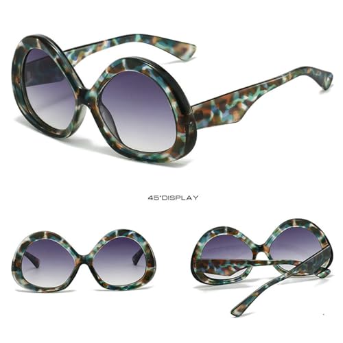 helena Big Retro Oval Round Gradient Sunglasses Womens Mens Vintage Trendy Oversized Sunnies Trendy Outdoor Eyewear2