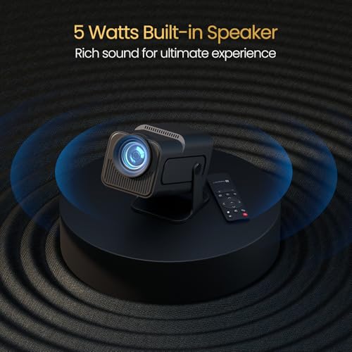 Portronics Beem 470 Smart LED Projector with 1080p Full HD Resolution, Rotatable Design, Built-in Streaming Apps (Netflix, Prime Video, Hotstar), 4500 Lumens, Screen Mirroring, 5 Watt Speaker(Black) 7 418S10mUs3L