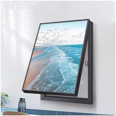 Stylish Decorative Breaker Box Cover - 60x80cm Wall-Mounted Aluminum Frame, Unique Electric Meter Panel Art for Home & Office Decor, Fuse Box Decoration