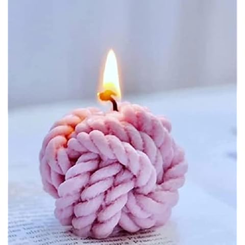 DEHUA GarnBall Kerzenform DIY Silikon Gießformen 3D Wollkugel Wollknäuel, Silikonform Kerze Harz Seife Silikonform für Kerzen DIY Schokolade Candle Resin Soap Silicone Molds Cover