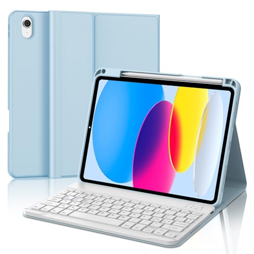 YNNHUDEEP Tastiera iPad 10 Generazione, Cover iPad 10 Generazione con Tastiera, Tastiera Italiano Bluetooth Staccabile per iPad 10 Generazione 2022 10,9", e Slot per Penna,Azzurro YNNHUDEEP Tastiera iPad 10 Generazione, Cover iPad 10 Generazione con Tastiera, Tastiera Italiano Bluetooth Staccabile per iPad 10 Generazione 2022 10,9", e Slot per Penna,Azzurro