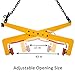 2646 lbs Granite Slab Lifting Clamp with Adjustable Wide Jaw : 17-43 in, Granite Carrying Scissor Clamp for Marble & Concrete Blocks Slate Sheets Curb Stones, Plate Lifting Tool (2646 lbs & 17-43 in)