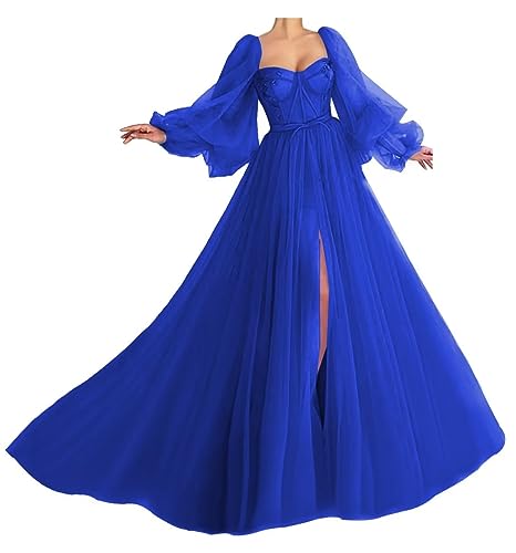 Prom Dresses Royal Blue Ball Gown Puffy Sleeve Dress Women Plus Size Tulle  Dress for Photoshoot Size 16 : Clothing, Shoes & Jewelry - Amazon.com