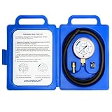 UHARBOUR Manometer Gas Pressure Tester, Manometer LP Gas Pressure Tester Gauge 0-10' W.C, 1/8' NPT Fitting with Barbed Connection, 40' Hose