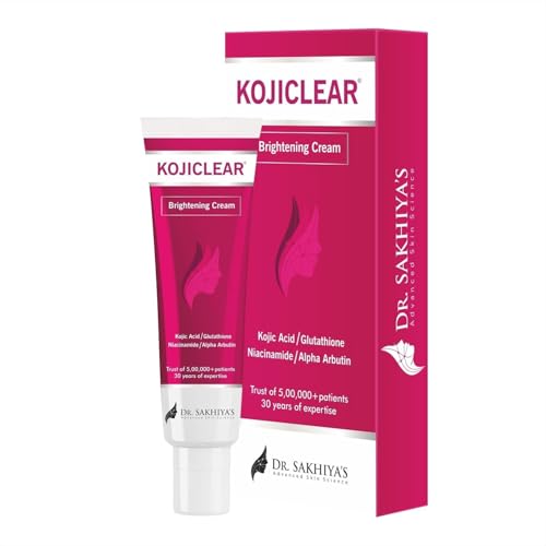 Kojiclear Face Cream with Glutathione, Niacinamide, and Alpha Arbutin, Helps in Dark Spot and Tan for Men and Women (20gm Pack of 1)