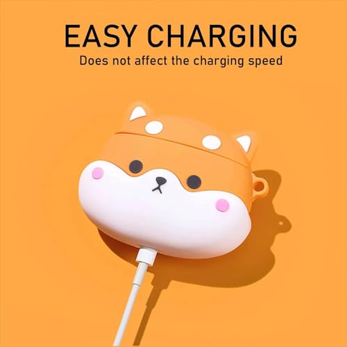Image of Hamper Silicone Case Cover Compatible for OnePlus Nord Buds 3 | 3 Pro (Shiba Dog)