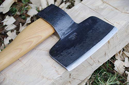 Muller, Biber, Bearded Hewing Broad Axe - Right Bevel - Hand Forged in Austria