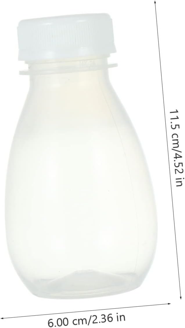 Ciieeo 30pcs Transparent and Juice Bottles Caps for Yogurt Drinks and Beverages Easy to Clean Home and Party Use