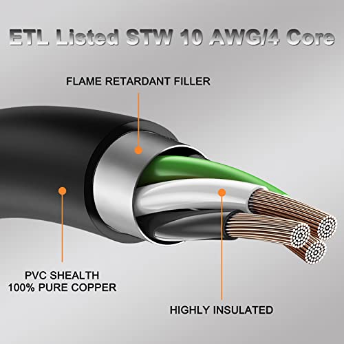 Finderomend 30 Amp Rv Extension Cord 3 Wire Nema Tt-30P To Tt-30R 250V Extension Cord,10/3 Stw 10Awg Gauge (15Ft) #TOP6