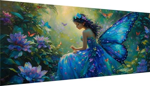 Peinture Diamant Adulte Fleur pour Salon - Kit Diamond Painting Grand Format 90x180cm