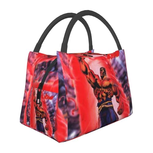 北斗の拳 保冷保温ランチバッグ 折りたたみ式 防水 撥水ポケット付き 通学 オフィス ピクニック用