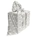 ABAKUHAUS Pluie Sac Cadeau pour Fête Prénatale, Cumulus Nuages ​​Pluie Forme, Pochette en Tissu Réutilisable de Fête avec 3 Rubans, 70 x 80 cm, Bleu Gris pâle Mauve
